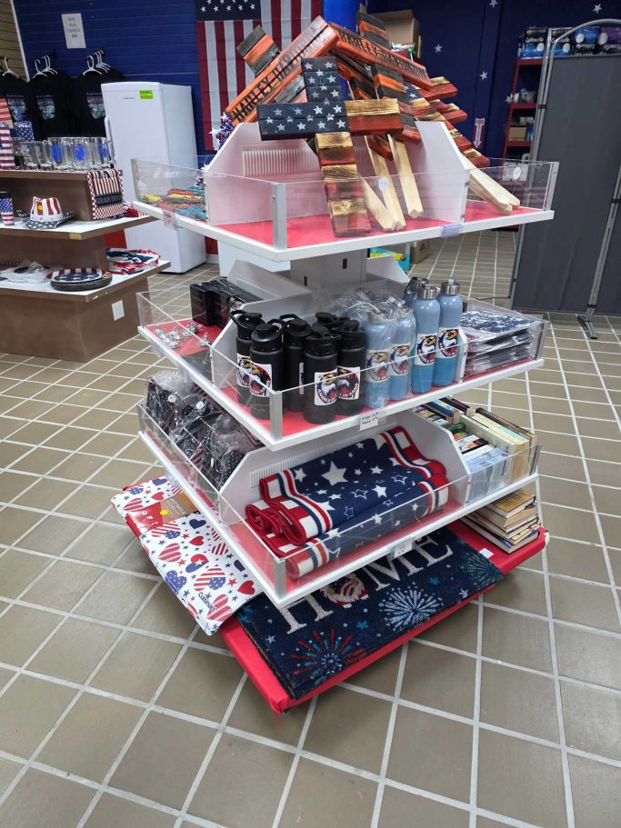 Kiosk of Rugs, Mugs, and Crosses Image
